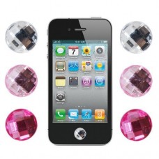 One Pack of 6 - Bling Bling Home Button Sticker for iPhone iTouch iPad